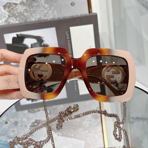 NEW GUCCI GG1022S - 003 CHAIN SUNGLASSES - Picture 5 of 16